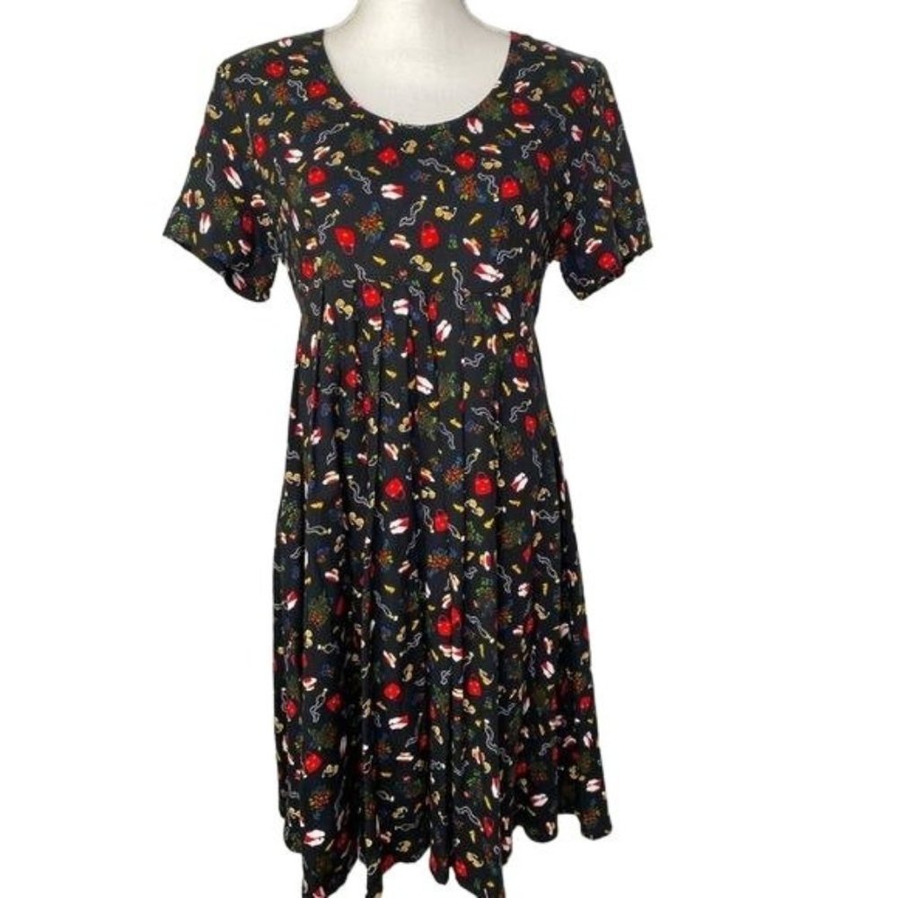 Vintage 80’s USA Paquette Too Byer California ladies dress black glam size 6
